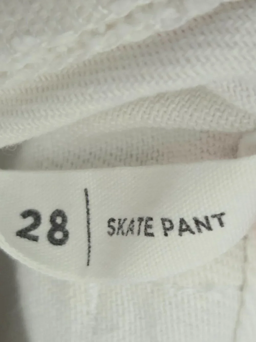 Pacsun Cargo Skate Pants 28 High Waist Off White Rigid Denim Fabric Utility Loop